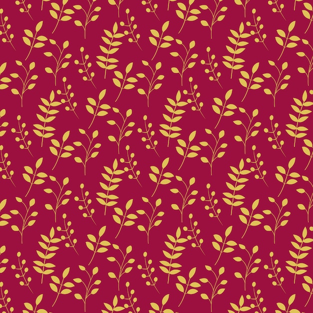 Yellow leaves pattern background