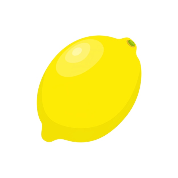 白い背景に分離された黄色のレモンベクトルアイコンイラストレモンアイコン