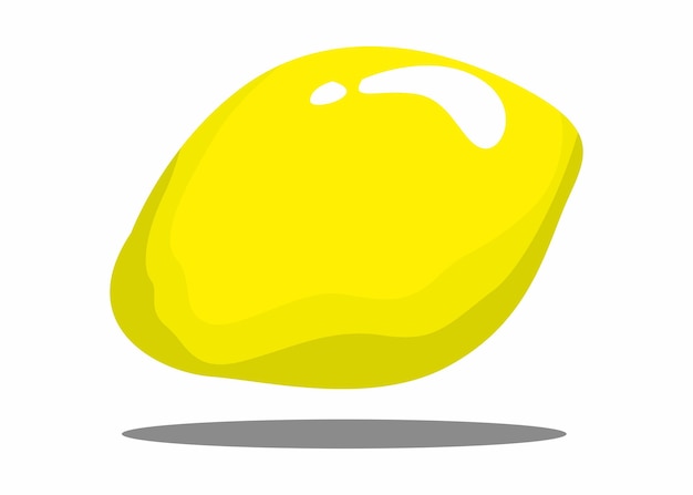 Vector a yellow lemon with a face drawn on it