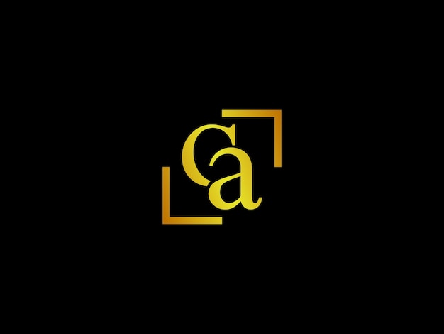 A yellow letter a on a black background