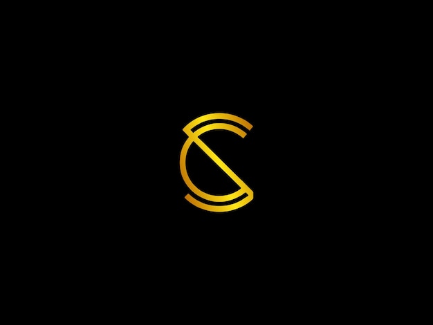 Yellow letter c on a black background