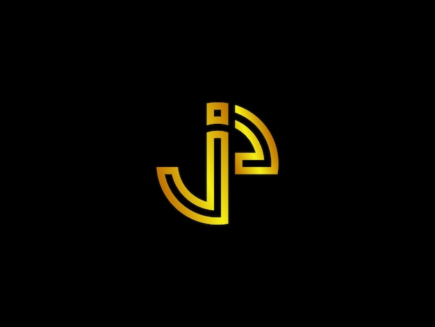 Yellow letter j with a black background