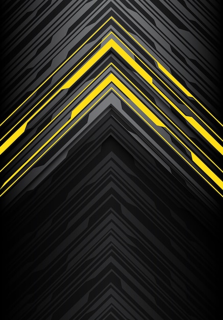 Vector yellow light black line arrow direction background.