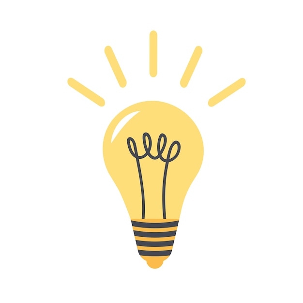 Yellow light bulb inspiration solution ideas concept