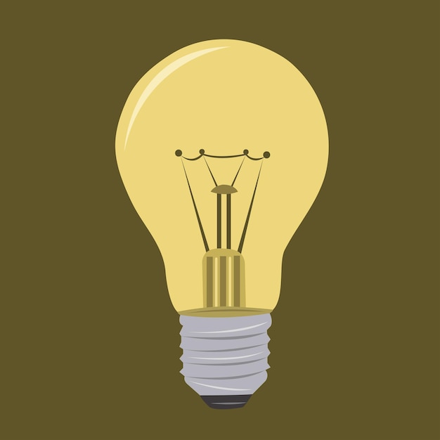 Yellow light bulb lamp illustration