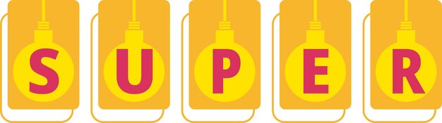 Yellow Light Cute Special Sale Icon Vector Style