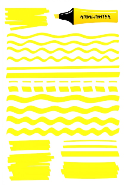 Желтые линии и каракули с маркером