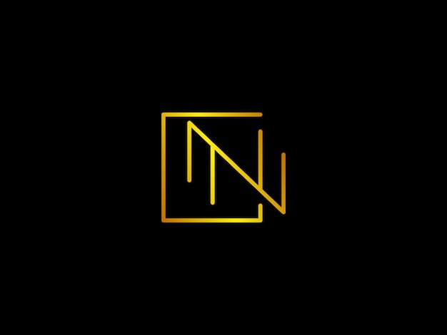 A yellow logo with the letter n on it