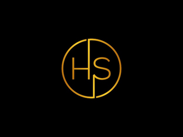 Yellow logo with the title hs