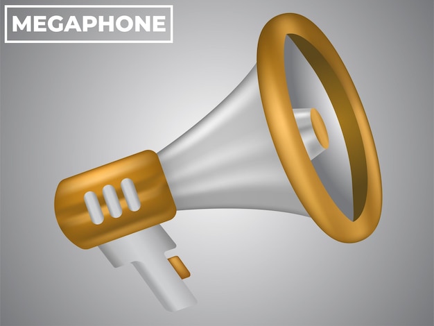 Yellow Megaphone Vector for Announcement