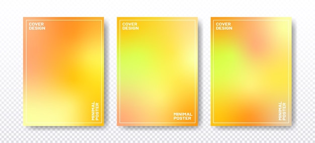 Yellow modern gradient covers template set