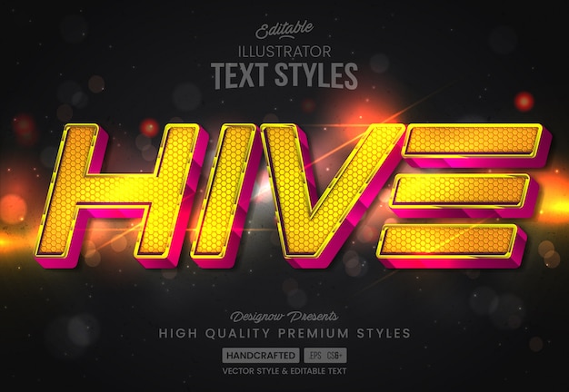 Vector yellow modern technology text style