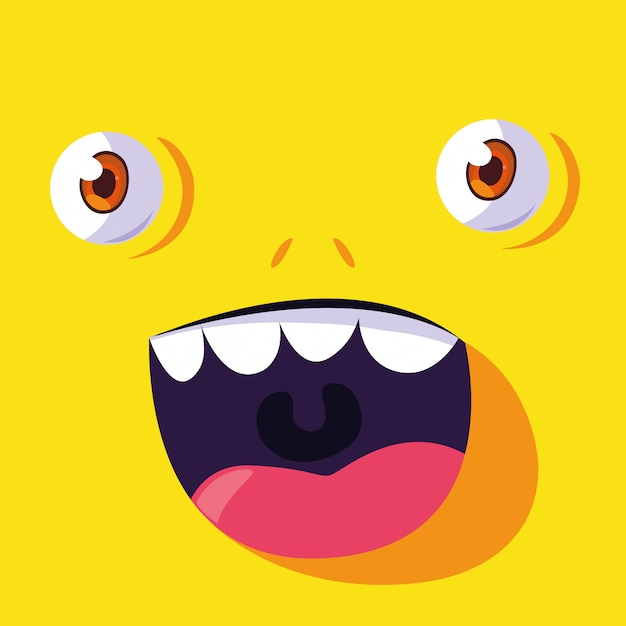 Yellow monster cartoon