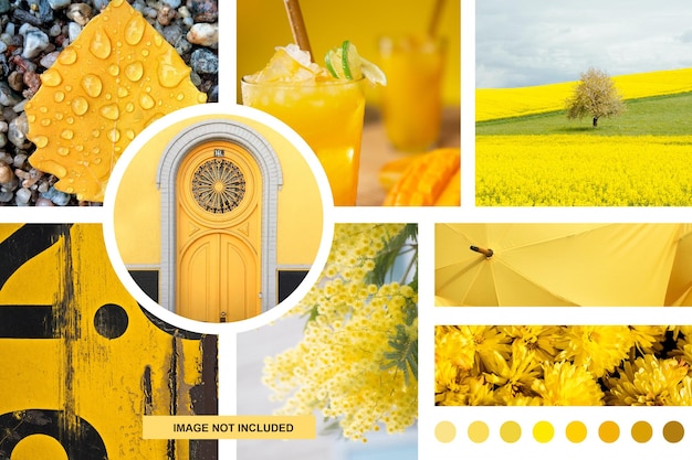 Yellow moodboard