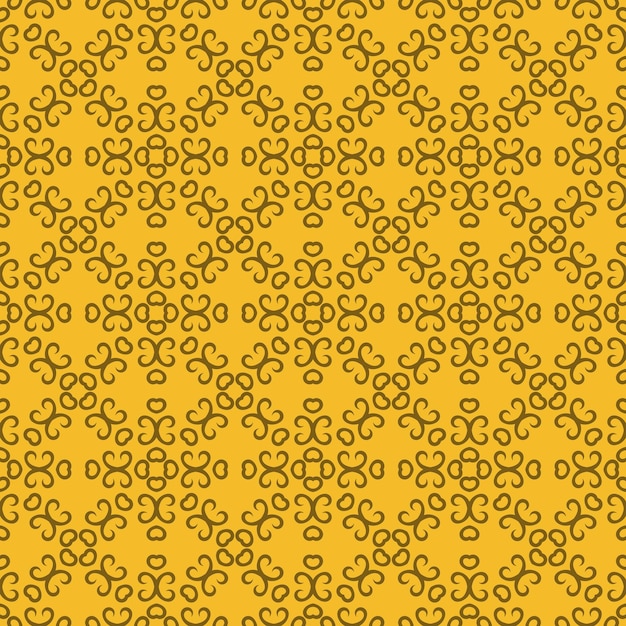 Yellow nature ornament seamless pattern