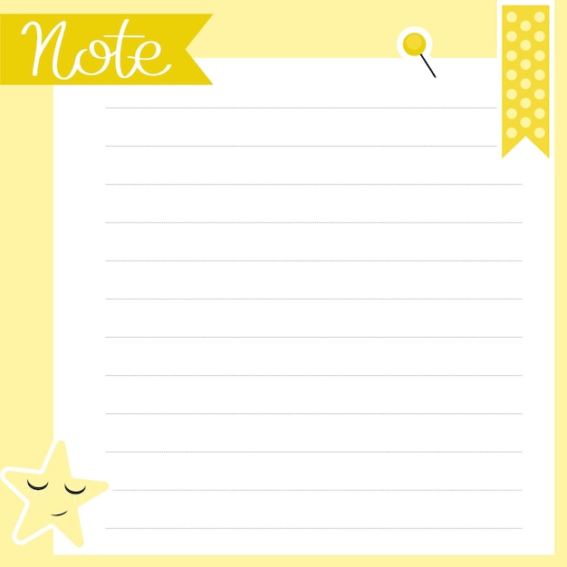 Yellow note paper. Notes, memo and to do lists used in a diary or office.