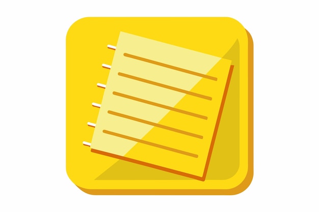 Vector yellow notepad