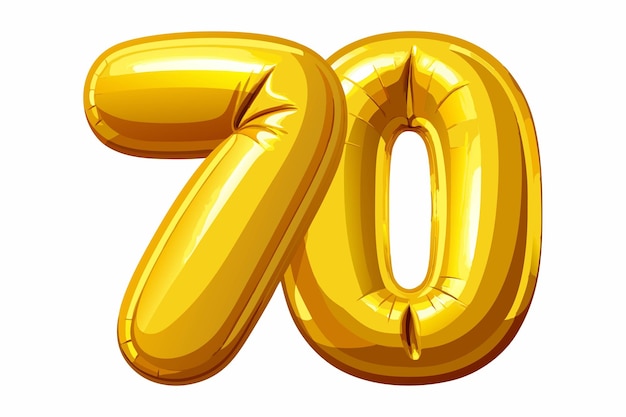 a yellow number 7 with a white background