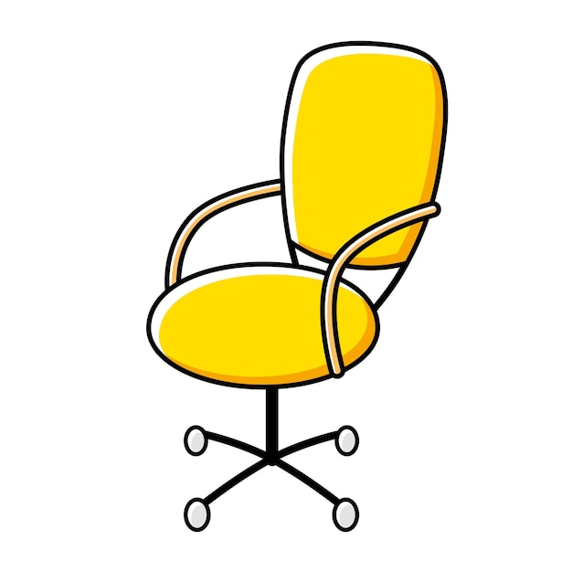 Yellow office chair