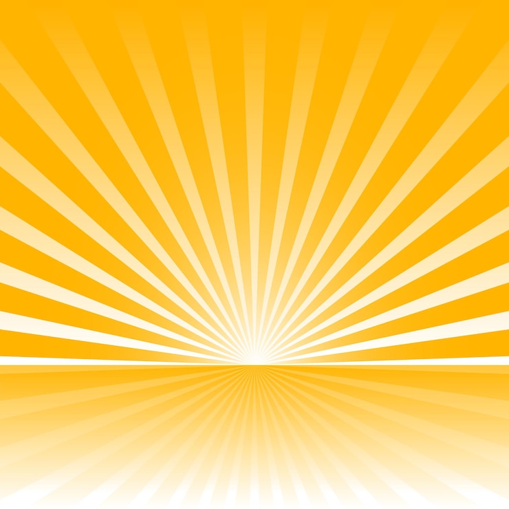 Vector a yellow and orange background with sun rays