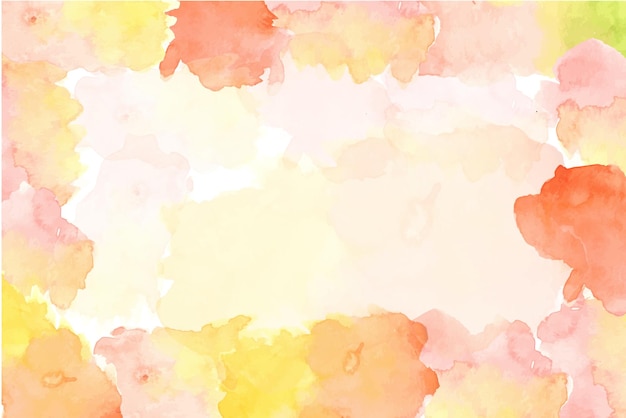 Yellow and orange Hand painted watercolor abstract background