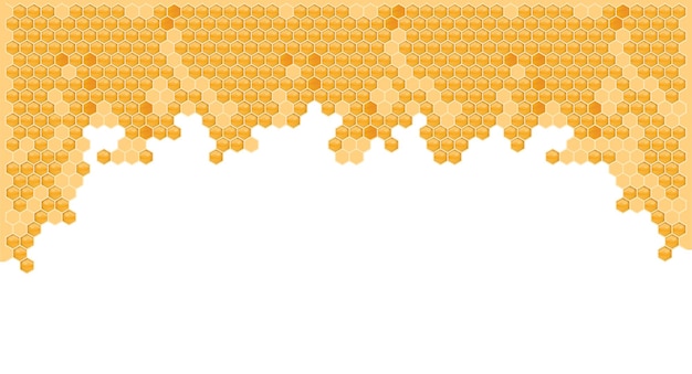 Vettore sfondo a nido d'ape giallo arancio alveare con celle a griglia esagonale struttura geometrica senza cuciture