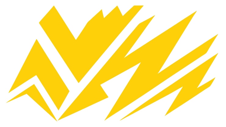 वेक्टर a yellow and orange image of a lightning bolt