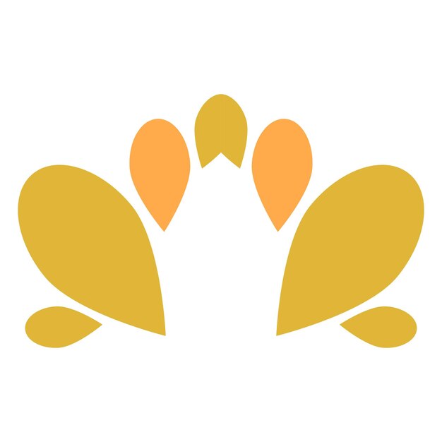 Vector a yellow and orange logo with a couple of birds on it