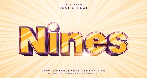 A yellow and orange poster that says nines.