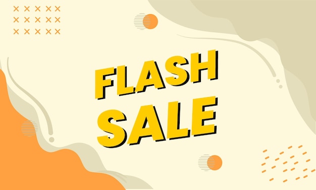 A yellow and orange sign that says flash sale