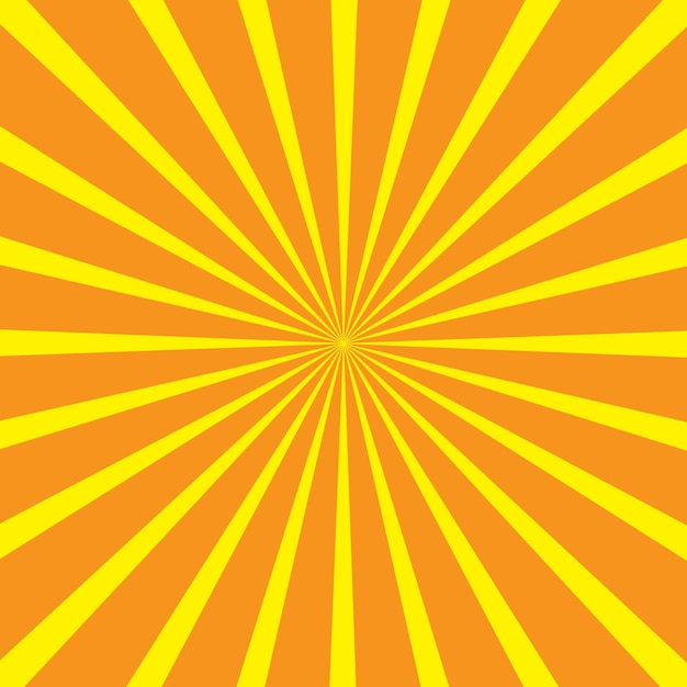 Yellow and orange sunburst rays background