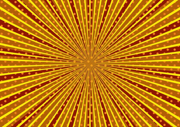 Vector yellow and orange zoom lines background