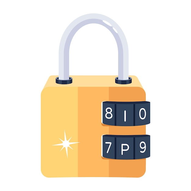 A yellow padlock with the numbers 8, 7, 9, 9, 9, 9, 9, 9, 9, 9, 9, 9, 9, 9, 9, 9