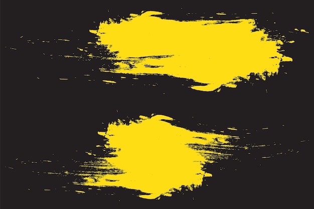 Vector yellow painted grunge abstract background