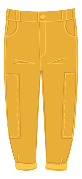 Vector yellow pants funny kid clothes child fashion