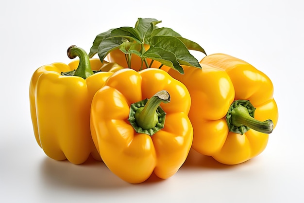 Yellow pepper isolated on white background