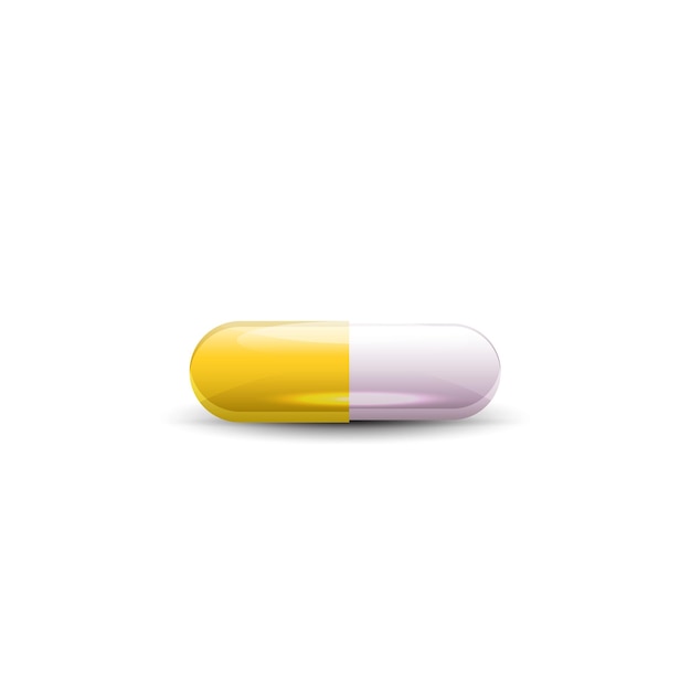 Vector yellow pill