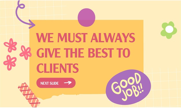 yellow pink pastel colorful illustration business financial report presentation