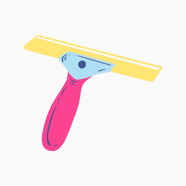 Yellow pink squeegee illustration