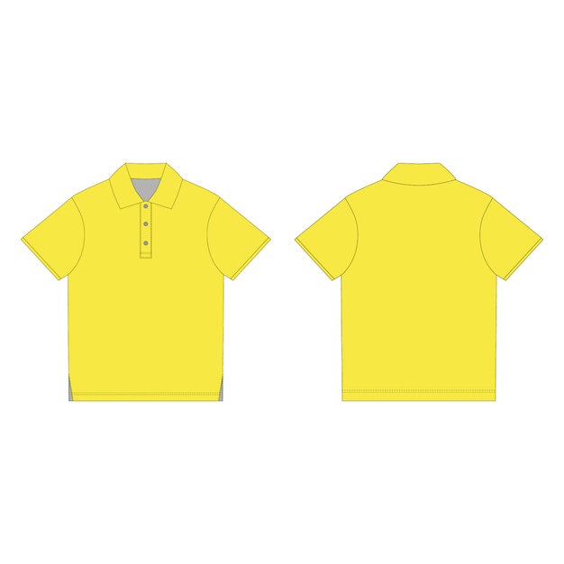 Yellow polo t-shirt  . Uniform clothes.