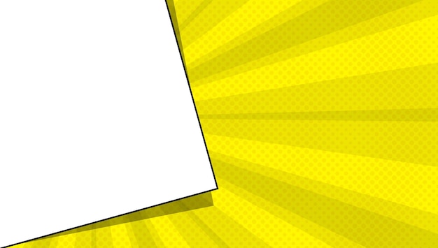 Yellow pop art comic background