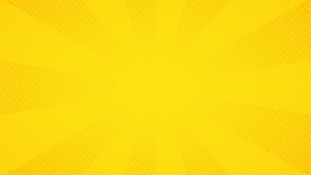 Yellow pop art comic halftone dots background