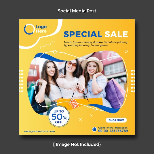 A yellow post that says special sale on it