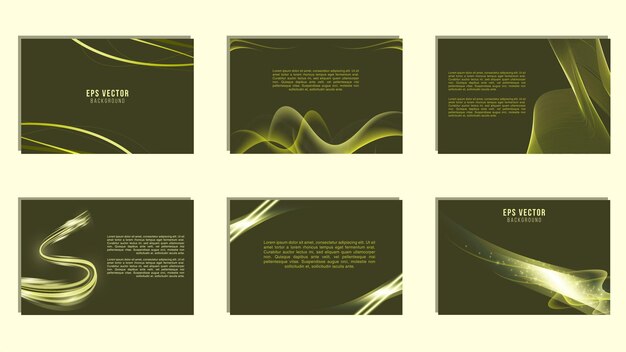 Yellow powerpoint presentation templates set. use for keynote presentation background, brochure