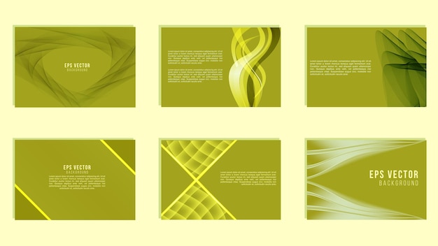 Vector yellow powerpoint presentation templates set. use for keynote presentation background, brochure