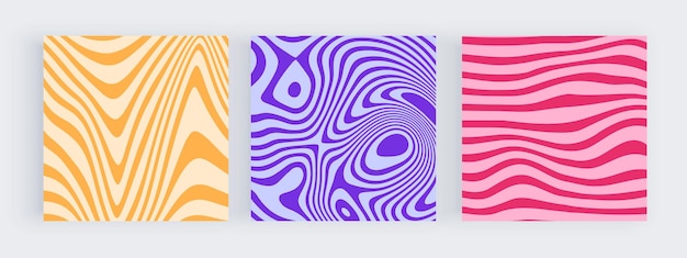 Design retrò giallo viola e rosa groovy per sfondi di social media