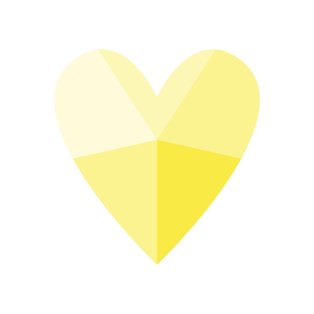 Yellow quartz heart