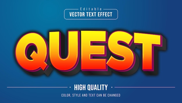Yellow Quest Text Effects begint aan een levendige typografische reis