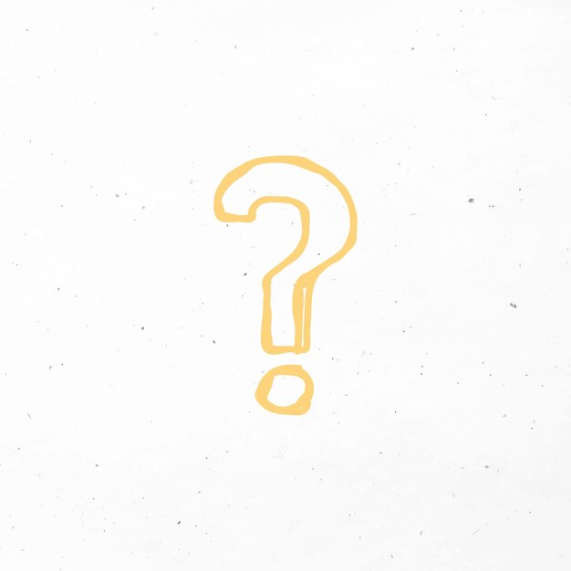 Vector yellow question mark vector sign