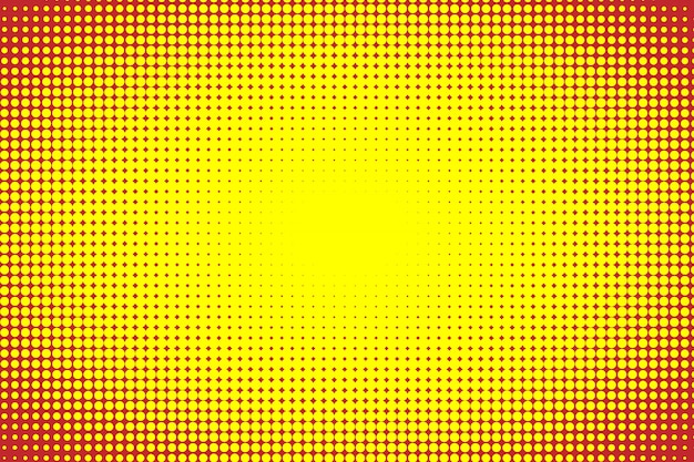 yellow and red halftone background